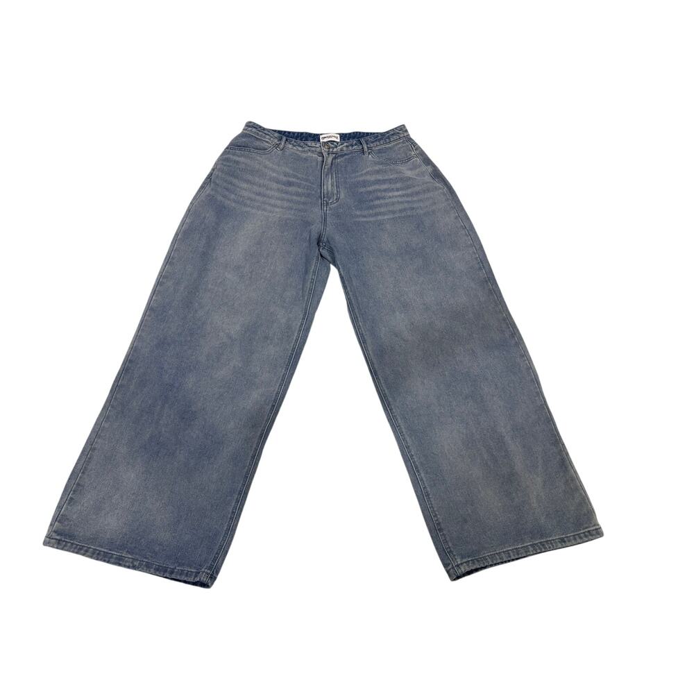Princess Polly Light Wash Wide Leg Jeans SZ 12